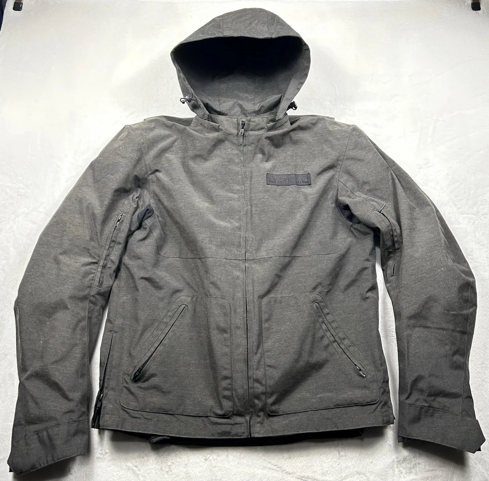 Victory Motorcycles Mens Medium Riding Jacket Dark Gray Padded Hooded *Pls Read* - Image 3 of 4