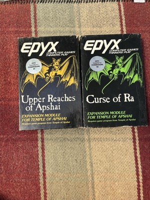 Commodore 64 Game Lot. Temple Of Apshai. Epyx Games. Cassettes