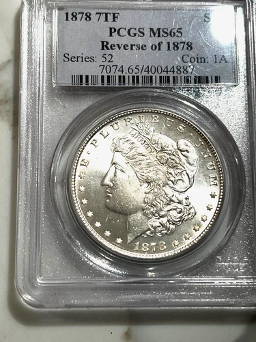1878 7TF Reverse of 1878 Silver Eagle PCGS MS65 Beautiful Coin