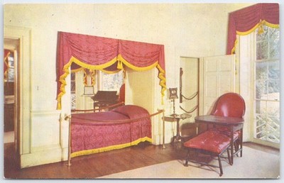 Monticello Thomas Jefferson Bedroom Alcove Bed Postcard Charlottesville VA