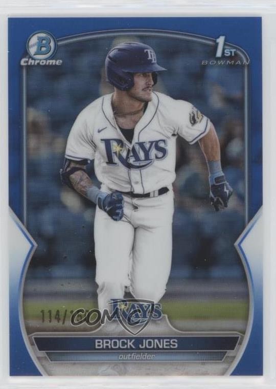 2023 Bowman Chrome Prospects Blue Refractor 114/150 Brock Jones #BCP-115 5b1