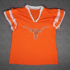 Women’s V-Neck Texas Longhorns Orange Shirt Blouse Size Large