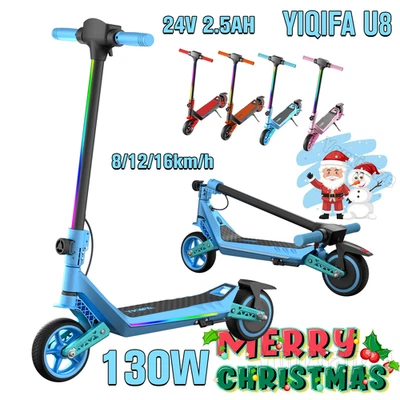 YIQIFA U8 Kinder-Elektroroller 130W 24V2.5AH Klappbar E-Scooter LED 16km/h 6.5in
