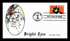 US COVER BRIGHT EYES CAT FIRST DAY ISSUE HAND COLORED CACHET