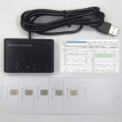 LTE WCDMA ICCID SIM USIM 4G Card Reader Writer Programmer + 5pcs Blank Progra...