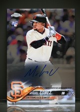 2018 Topps Chrome #RA-MG Miguel Gomez Auto Rookie San Francisco Giants