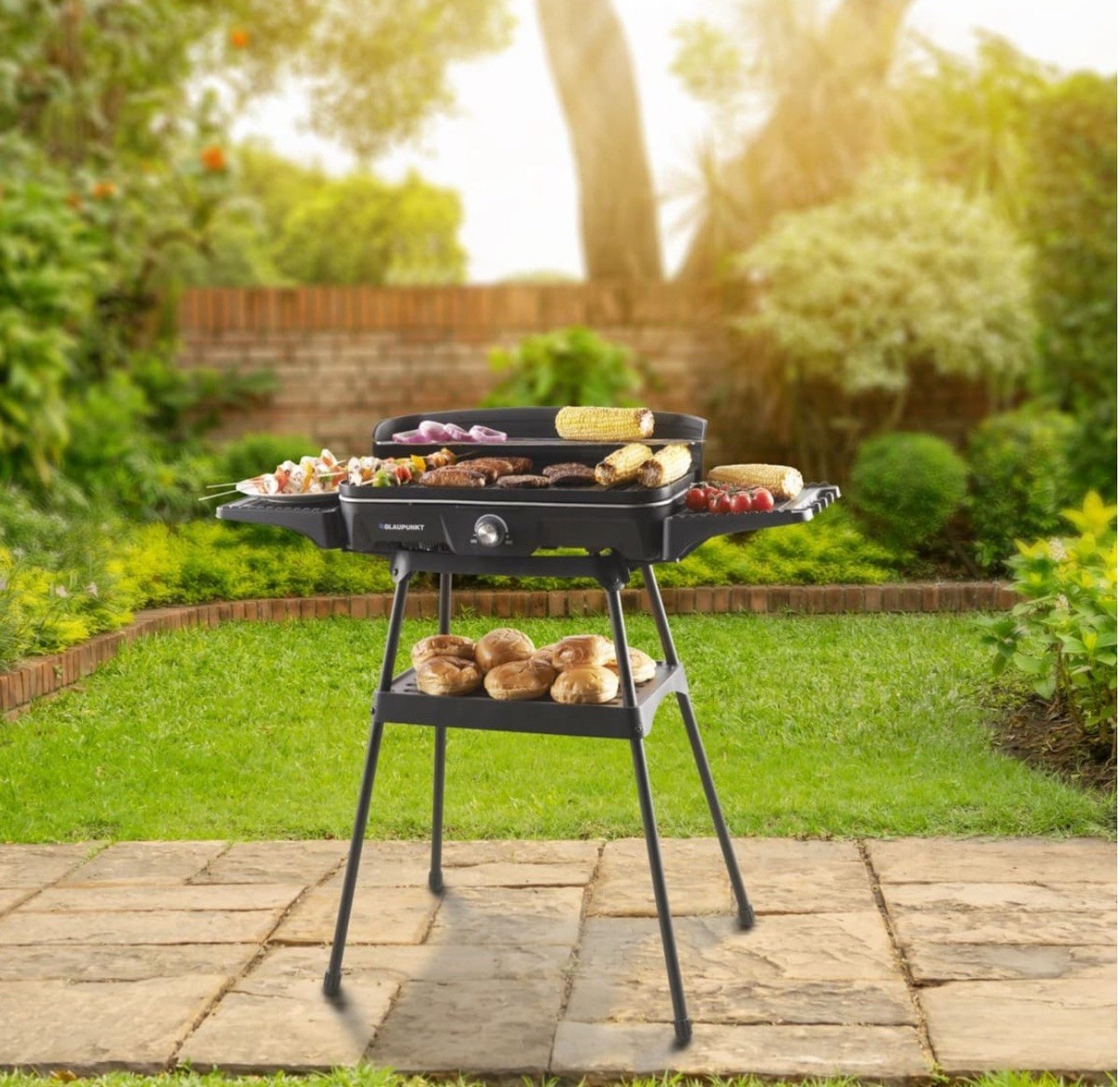 Blaupunkt INDOOR/OUTDOOR Electric BBQ Grill Removable Stand Drip