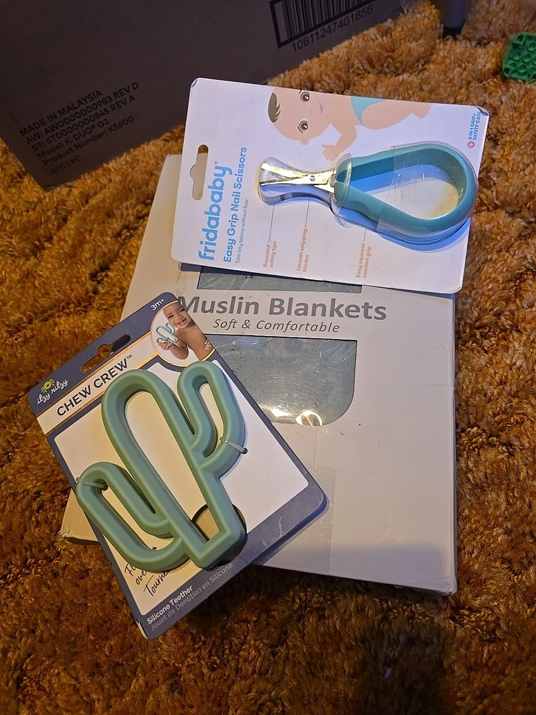 New Baby Lot, Frida Nail Scissors, Muslin Blankets, Chew Teether
Opens in a new window or tab