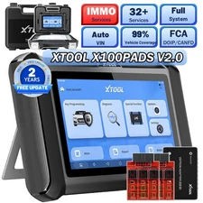 XTOOL X100PADS V2.0 IMMO Key Programming All System OBD2 Diagnostic TOOL AutoVIN