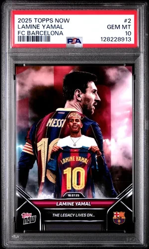 2023-24 Topps Chrome Sapphire Edition UEFA Club Competitions Sapphire Selections Lamine Yamal SS8