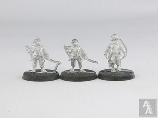 (2714) 3x Hobbit Archers Metal Shire Lord Of The Rings Hobbit Middle Earth