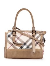 Burberry 2000-2025 Embossed Supernova Check Coated Canvas satchel   