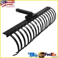 49 in 3 Point Attach Landscape Rock Rake Fit for 2 inch Receiver Compact Tractor
