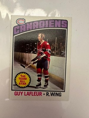 1976-77 Topps Hockey Card Guy Lafleur Card #163 EX Shape
