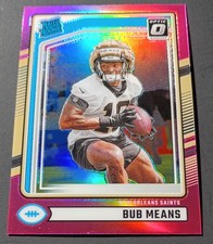 2024 DONRUSS OPTIC BUB MEANS NEW ORLEANS SAINTS PINK PRIZM #362
