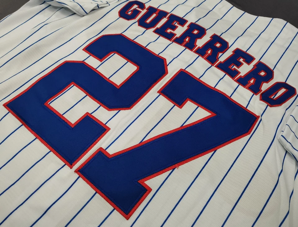 VINTAGE Vladimir Guerrero #27 Expos Throwback White Sewn Stitched Jersey. - Image 3 of 4