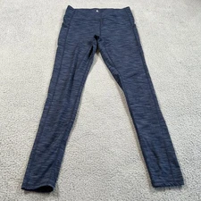 Kyodan Leggings Womens Medium Blue Heather High Rise Side Pocket Athletic Yoga