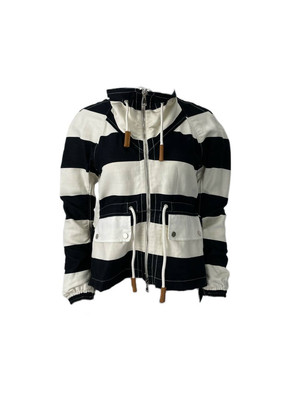 Derek Lam Damen Schwarz Weiß Zip Outwear Jacke #301SH NWT
