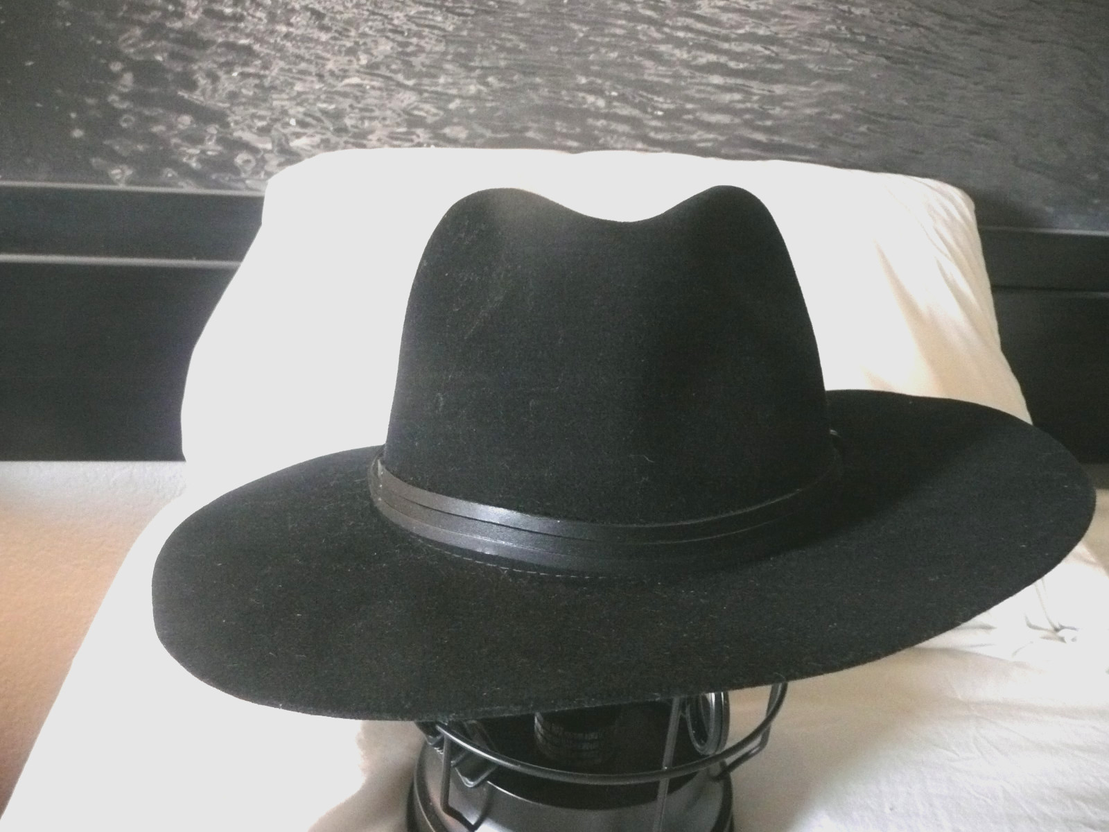 Goorin Bros 100% Wool Fedora Hat Black Size L Large Made in USA