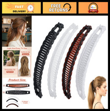 4 Pcs Vintage Banana Hair Clips - Non-Slip Hair Claws with Double Combs, Thick C