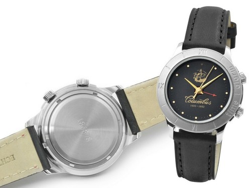 POLJOT SIGNAL 2612 WECKER RUSSIAN MECHANICAL ALARM WATCH COLUMBUS BLACK us - 第 1/7 張圖片