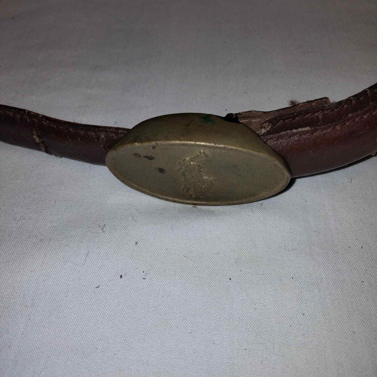 Polo Vintage 80\'s Ralph Lauren Brown Leather Belt Rare Brass Logo Buckle S Vintage Polo Ralph Lauren Leather Belt – Tan Brown With  main image 2