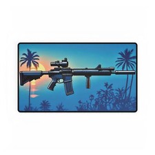 Tactical Desk Mat - Gun Design Mouse Pad, Gaming Setup, M4A1 Block II Sopmod