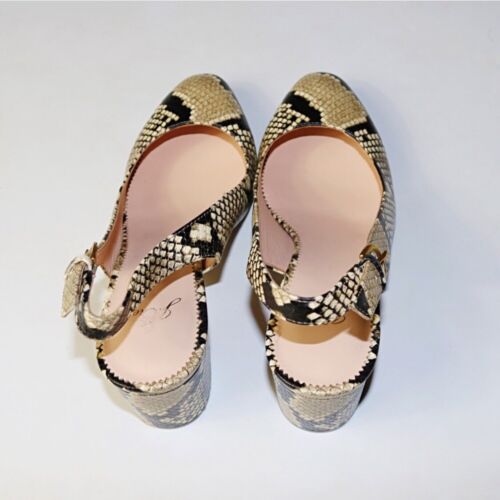 New! J.Crew Slingback Snake-embossed Leather Pumps NWOT Size: 7.5 - Picture 5 of 12