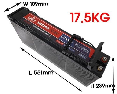 Lithium Iron Phosphate battery (LiFePO4) Slim line 12.8V 160AH Bluetooth x 4Set - Picture 2 of 5