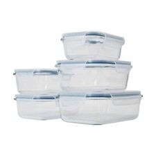 Glass Food Storage Containers with Lid 5 Pack Airtight Glass Meal Prep Container