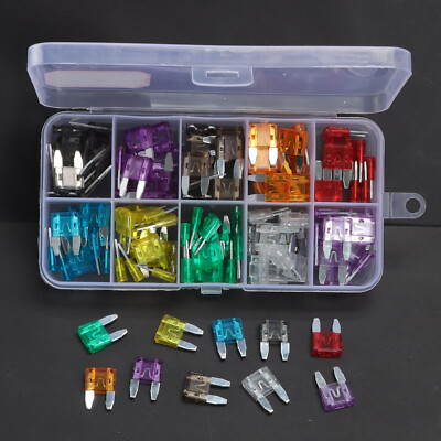 #ad 120pcs MINI Blade Fuse Assortment Auto Car Motorcycle SUV FUSES Kit APM ATM $4.99