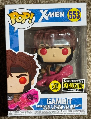 Funko Pop! Marvel X-Men Gambito GITD Entretenimiento Tierra Exclusivo
