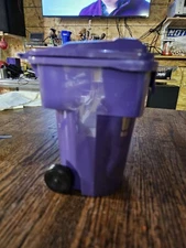Rehrig Mini Waste Management Trash Cart Desk Purple