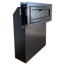 OPEN BOX Through the Door Locking Mail Drop Box, Theft Proof Payment Mailbox