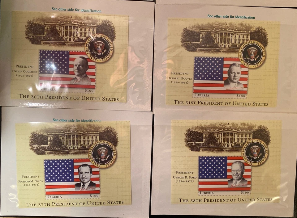 Liberia ~ US Presidential Sheets ~ 67 Stamp Lot ~ Mint Never Hinged ~ High Value - Image 4 of 4