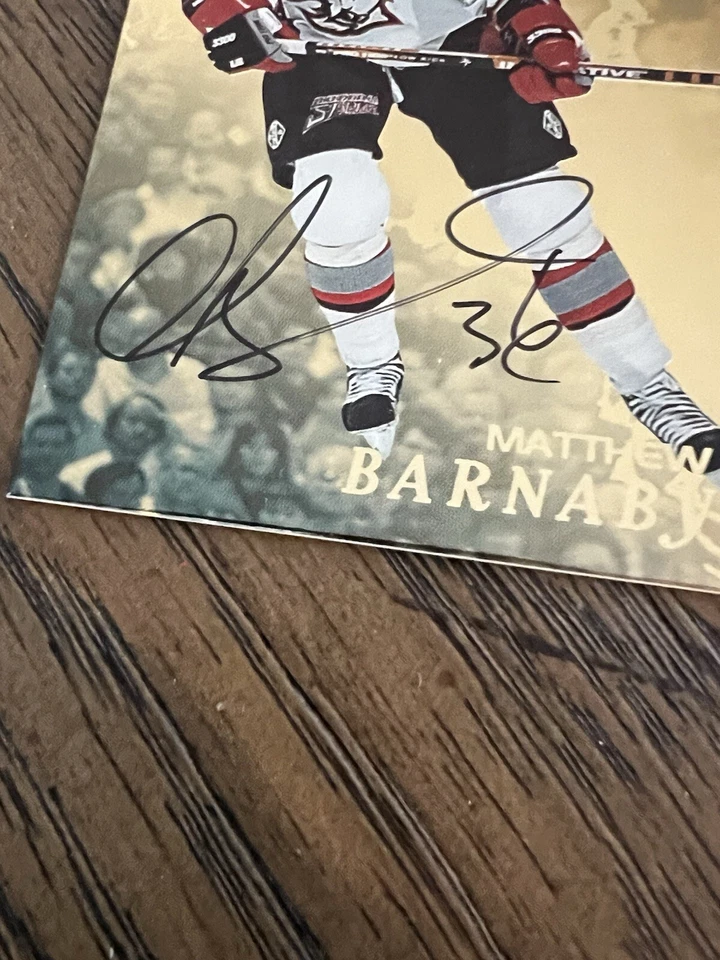 1998-99 In the Game Be A Player - Silver Autographs #14 Matthew Barnaby (AU) - Image 3 of 4