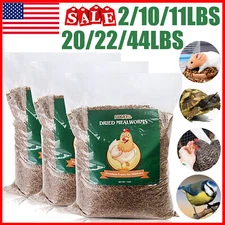 Lot Dried Mealworms Bulk Non-GMO Organic for Wild Blue Bird Food Chickens Hen US