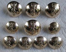 Set of 10x British Army:"REME STAYBRITE TUNIC BUTTONS" (26mm-19mm, R.E.M.E.)
