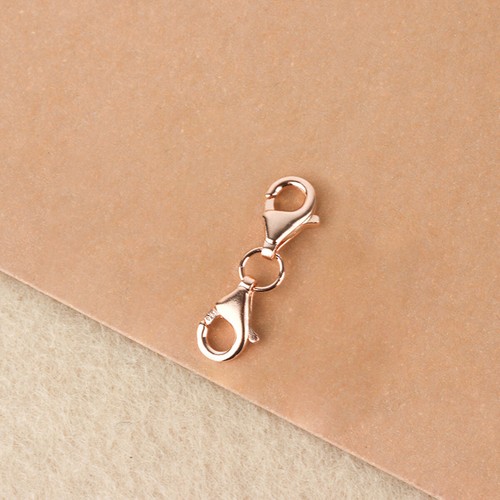 Conector de doble garra extensor de broche de langosta de plata de ley 925 de 1 pieza - Imagen 6 de 11