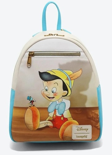 LOUNGEFLY Disney Pinocchio Duo Mini Backpack Bag Brand NEW 