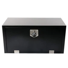 36"X18"X18" Steel Underbody Truck Tool Box Flatbed Trailer Storage w/Lock Black