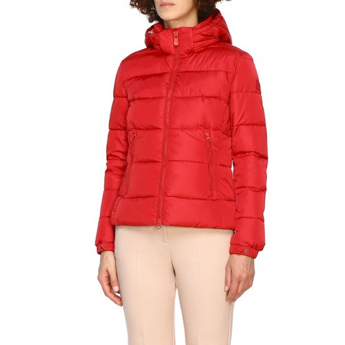 Jacket Hood Removable Woman Red D3562W 
