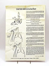 Strombecker 1/32 Slot Car Starter Man W/Flag Original Instruction Sheet 