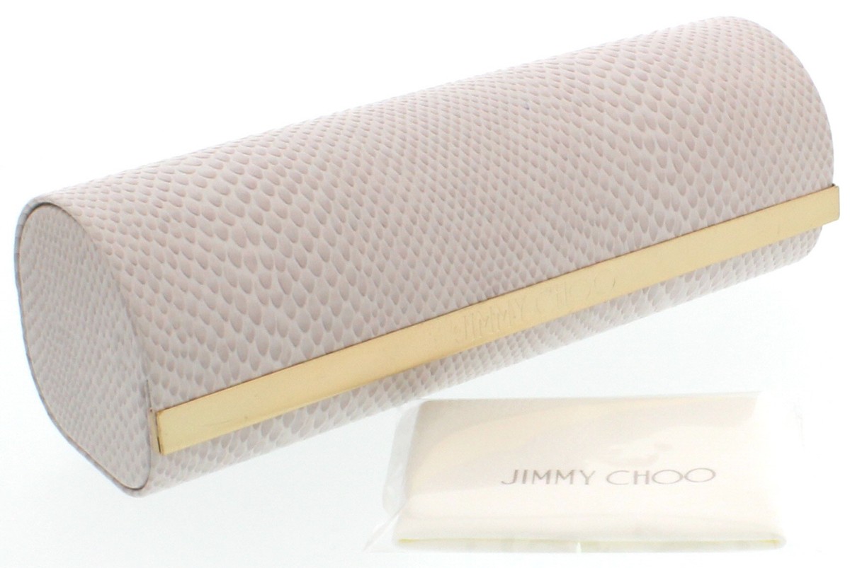 Brand New Jimmy Choo White Hard Pouch Eyeglasses Case