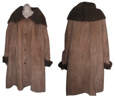 Womens Coat Outwear Natural Soft Animal Suede Skin Winter Warm Stylish Sz L/ Xl