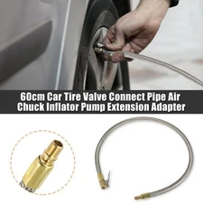 60cm 24" Tire Air Inflator Hose Adapter Extension Hose for Car Quick Connect