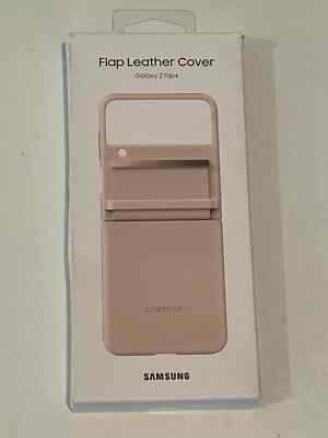 GENUINE Samsung Flap Leather Cover Galaxy Z Flip4 5G  - Peach OPEN BOX