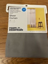 Room Essentials Certified Standard Gray 60" x 84" Sheer Curtain