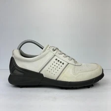 Ecco Base One Golf Shoes Adult Mens 40 6 - 6.5 HydroMax Leather White Low Top
