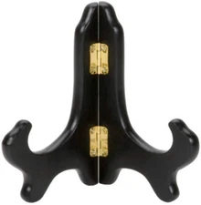 BOX OF 12!  Tripar Ebony Wood Plate Stand 5" Tall (23-1205B)